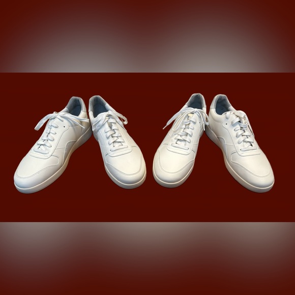 NWOB Everlane The ReLeather® Court Sneaker Off White with Gray, Size 9. - Picture 6 of 15